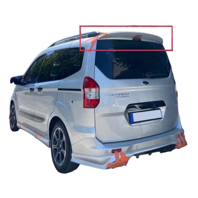 Compatible with Ford Transit Courier Rear Roof Spoiler (2014+) Unpainted