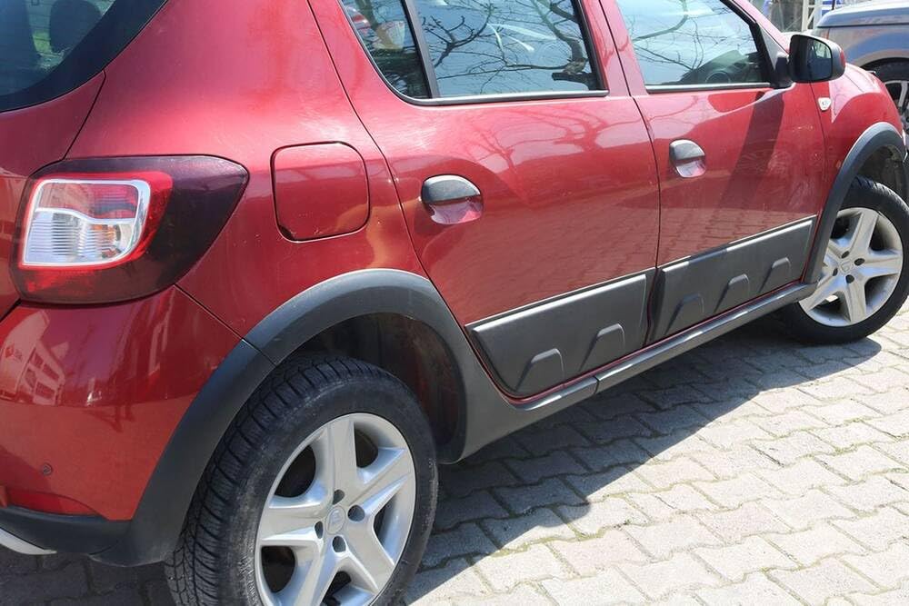 Compatible with Dacia Sandero Side Door Protectors / Body Cladding (2012–2019)
