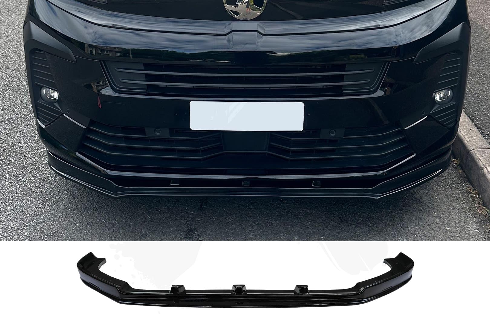 Front Bumper Splitter For Peugeot Expert & Traveller (2017 Onwards)