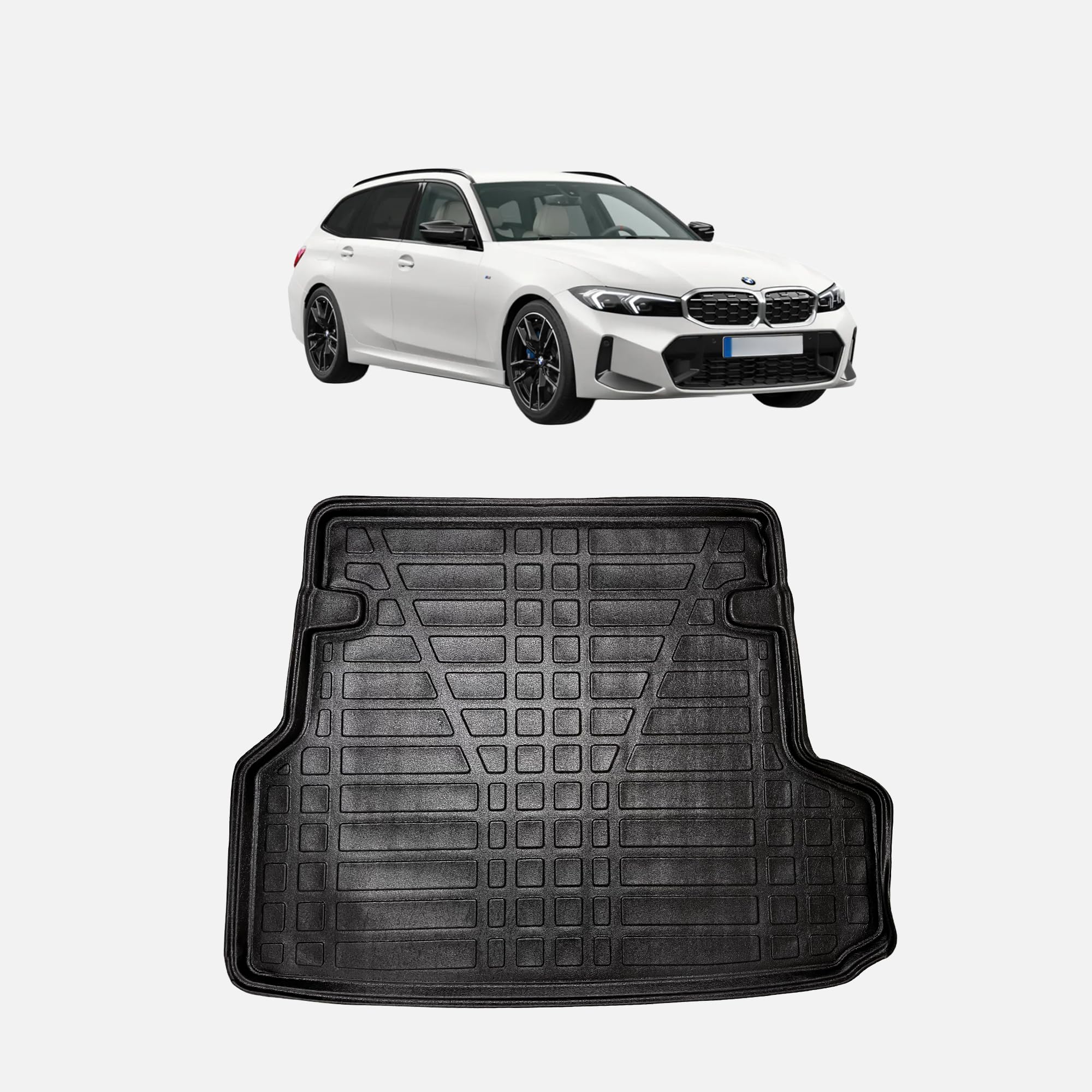 Compatible with BMW 3 Series F31 Estate Boot Liner TPE Rubber Mat (2012-2018)