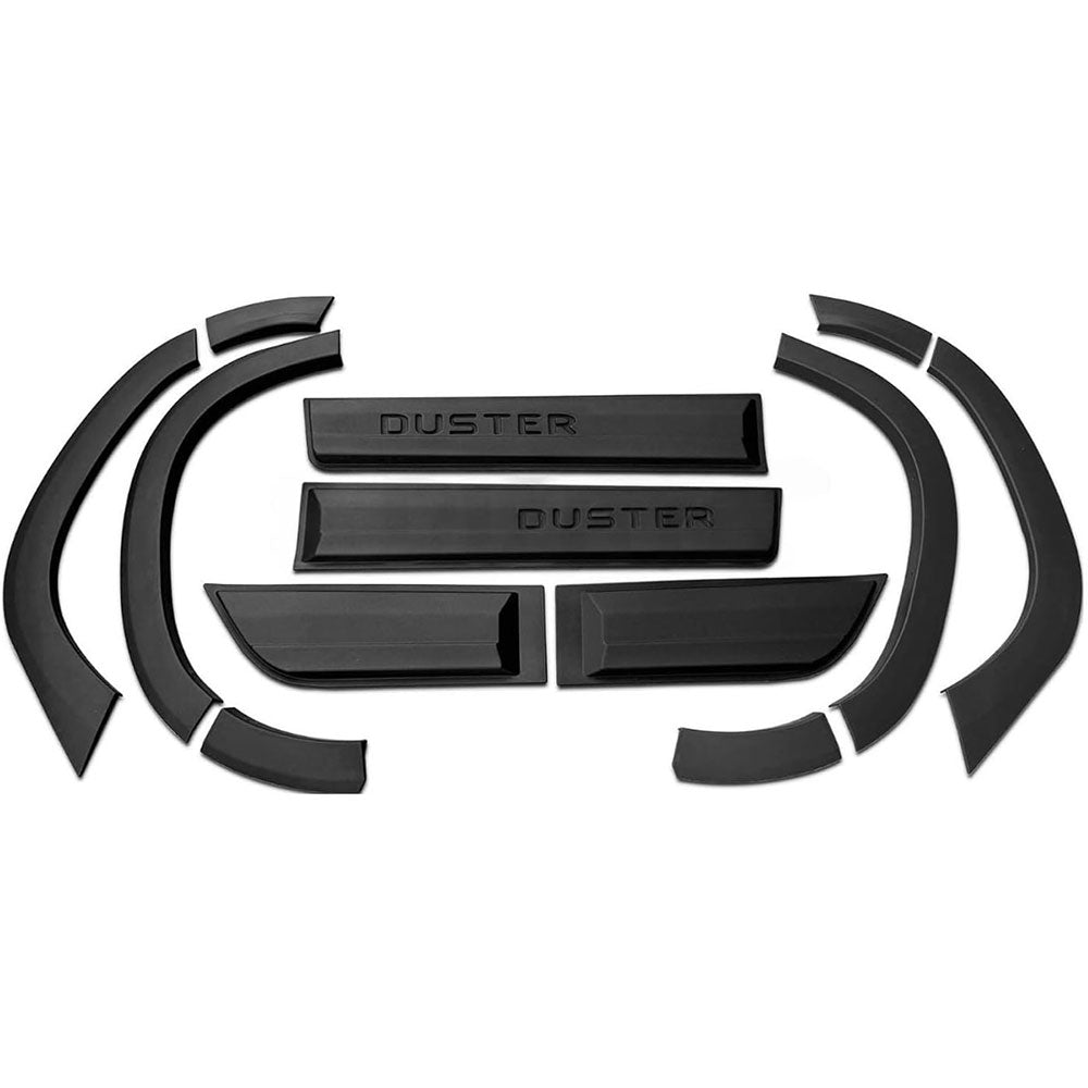 Side Door Protector Claddings Compatible with Dacia Duster 2018-2023 - 4 Pcs Black ABS Body Trim Set