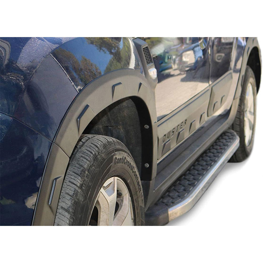 Side Door Moulding Protectors Compatible with Dacia Duster 2010-2017 - 4 Pcs Black ABS Plastic Body Kit Trim