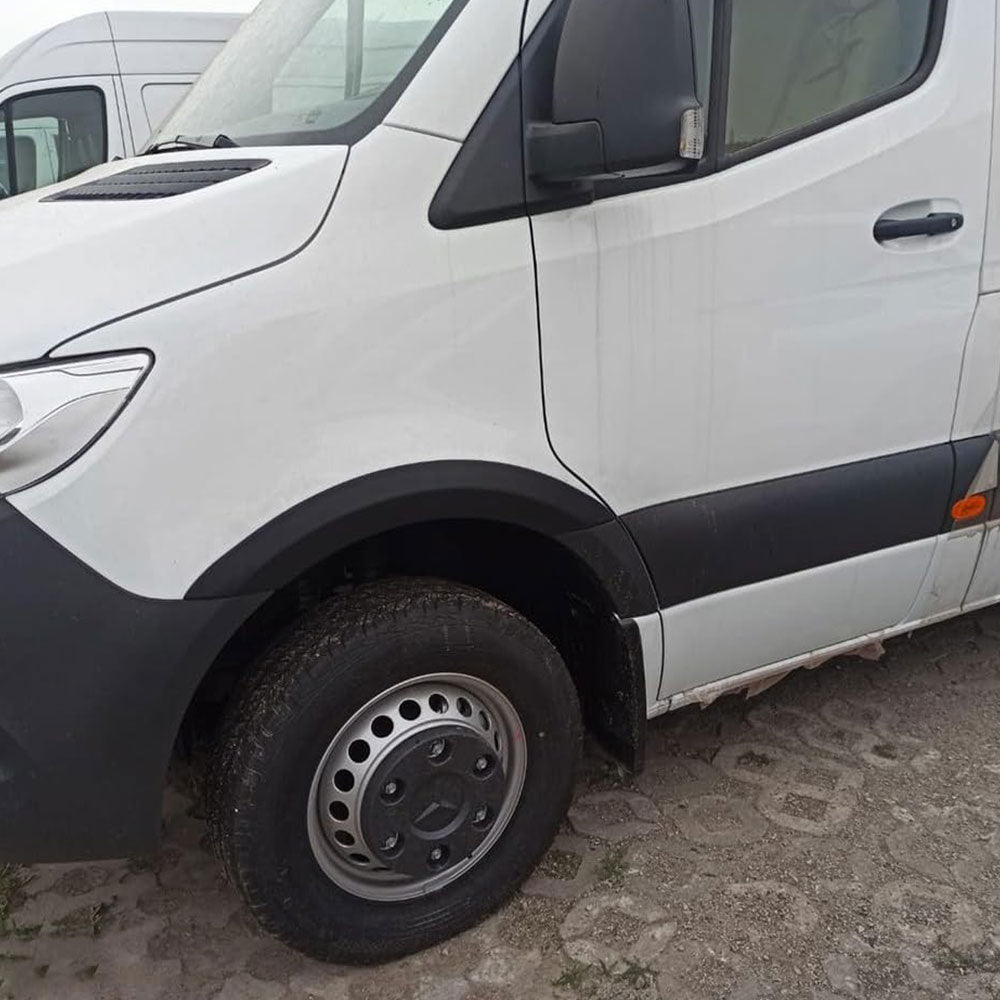 Textured ABS Black Wheel Arch Cover Trims 4 Pcs Set Compatible with VW Volkswagen Crafter (2018-Onwards) - Fender Protection Guards
