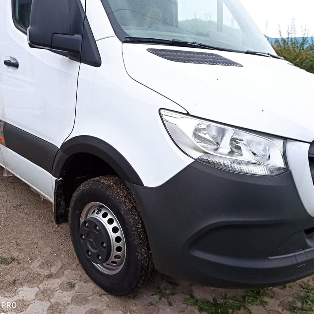 Textured ABS Black Wheel Arch Cover Trims 4 Pcs Set Compatible with VW Volkswagen Crafter (2018-Onwards) - Fender Protection Guards